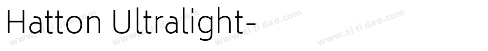 Hatton Ultralight字体转换
